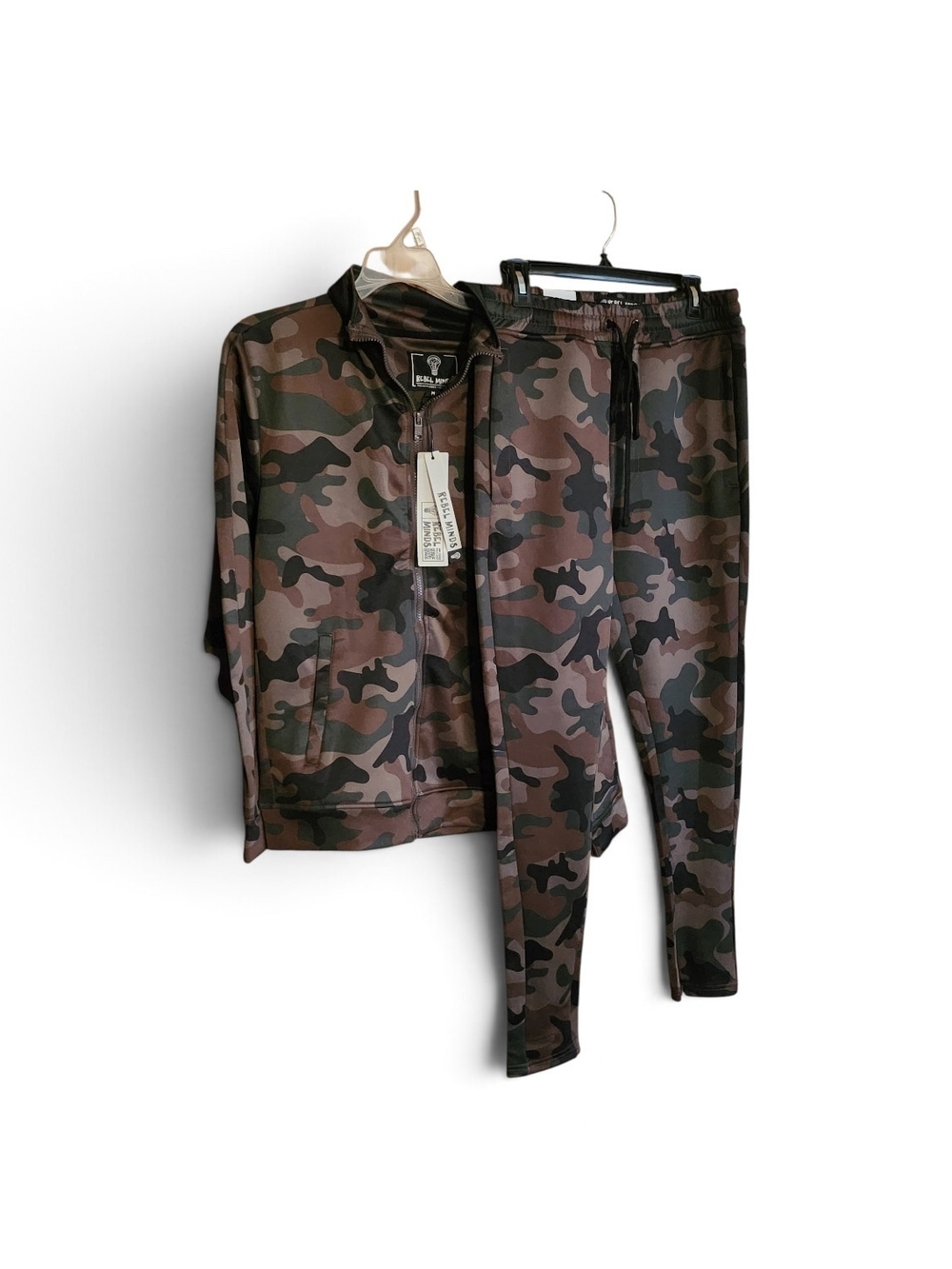 Women's Camo Track Joggers - Olive/Brown